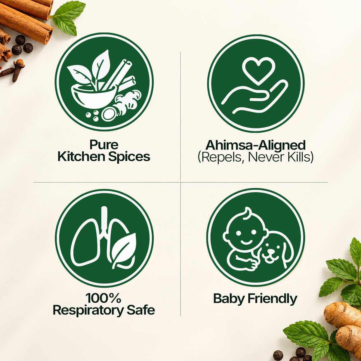 Herby Natural Mosquito & Cockroach Repellent Combo | The Kitchen & Sleep Kit