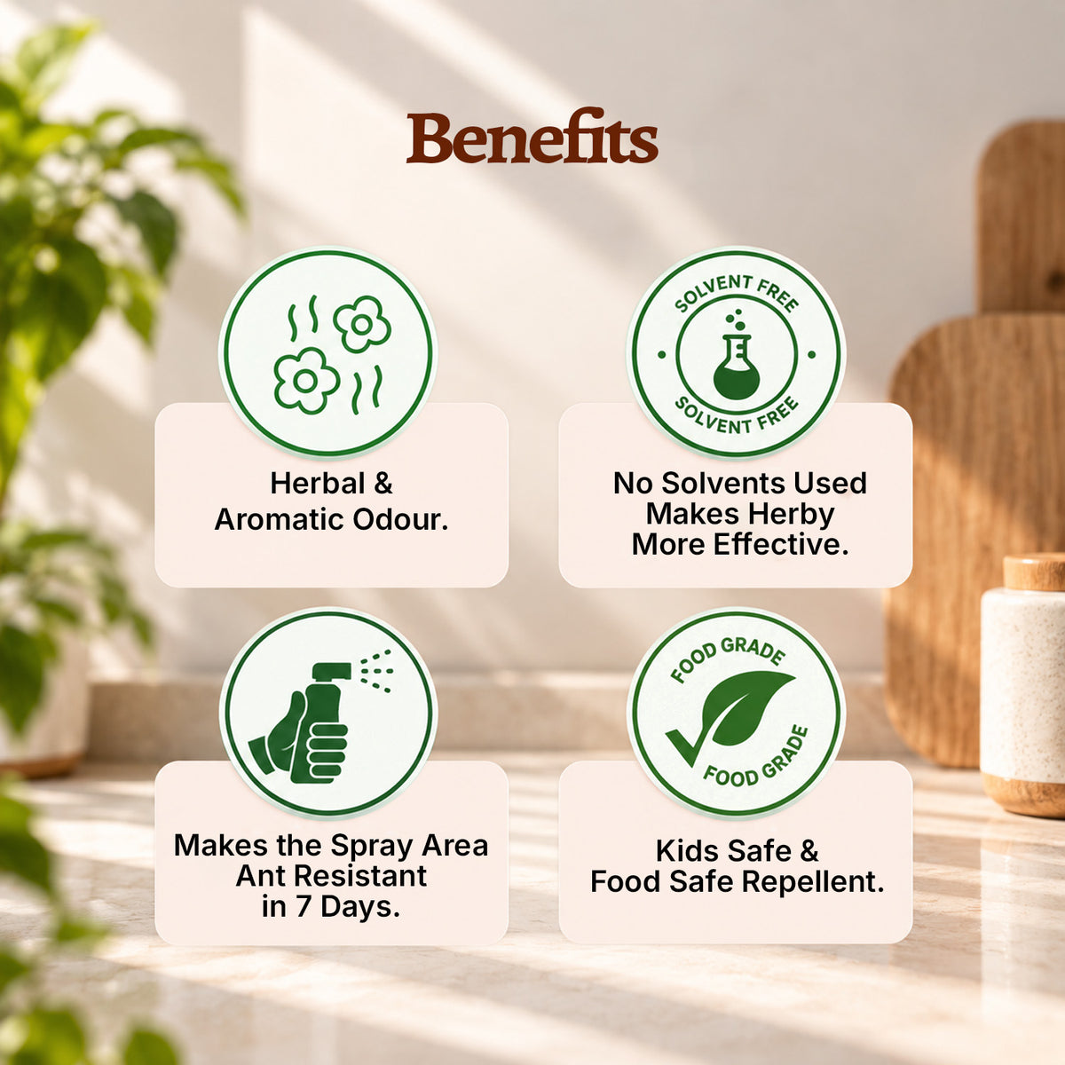 Herby 100% Natural Ant & Bed Bug Repellent | Food-Grade & Chemical-Free