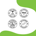 Herby Healthy Foot certification graphic displaying quality, FDA and cruelty-free style assurance badges on white.