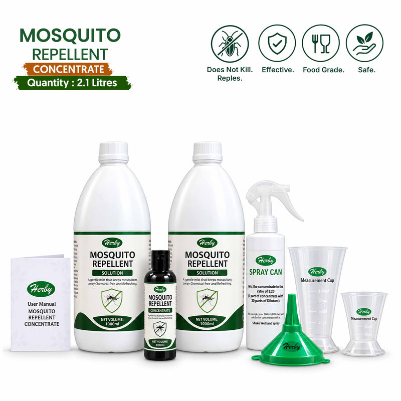 Herby DIY Botanical Mosquito Repellent Kit Commercial Grade Concentrate
