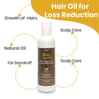 Herby Nirmal Hair Oil feature graphic highlighting hair growth, loss reduction, dandruff care and scalp nourishment.